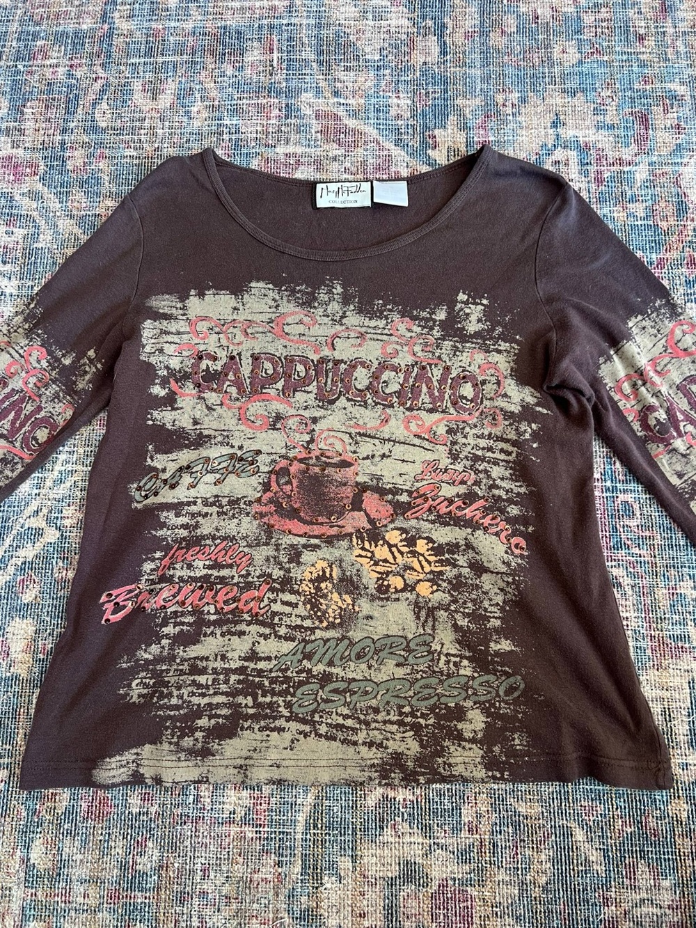 Cappuccino Graphic Short-Sleeve Tee - Brown by
